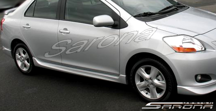 Custom Toyota Yaris  Sedan Side Skirts (2006 - 2011) - $315.00 (Part #TY-025-SS)